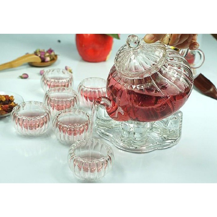 Bộ ấm pha trà thủy tinh chịu nhiệt BAT 351